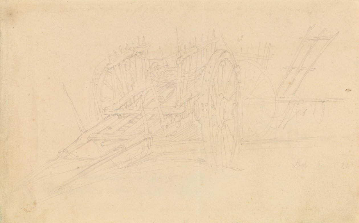 Carretto agricolo a Dol, 1843 da David Roberts