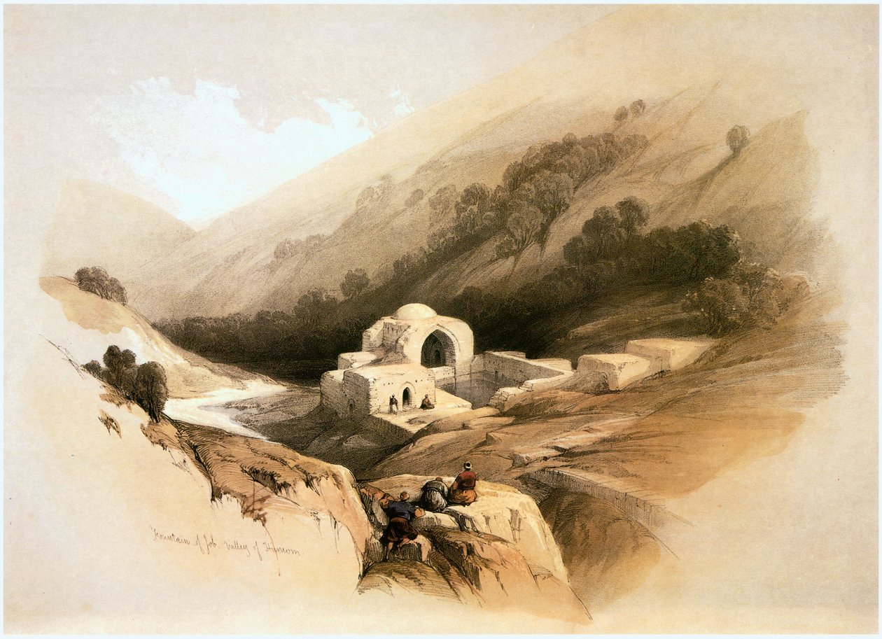 In Terra Santa: Gerusalemme, Valle di Hynom, Fontana di Giobbe ... (foto) da David Roberts