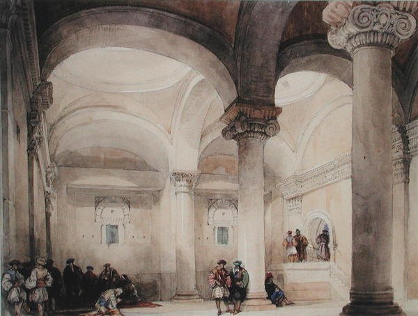 Interno di una moschea, c.1835 da David Roberts