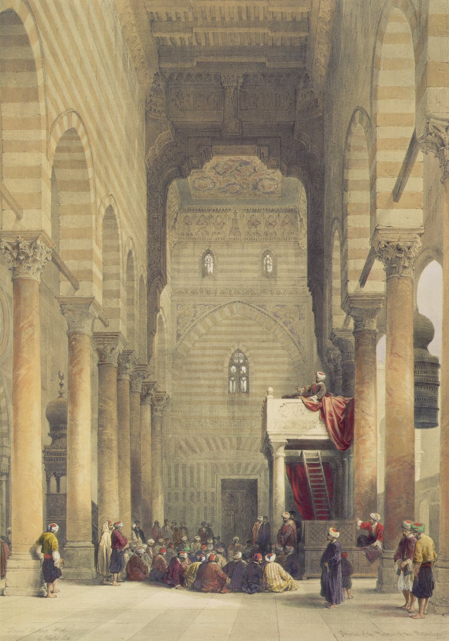 Interno della Moschea dei Metwalys, Il Cairo, da Egitto e Nubia, Vol.3 da David Roberts
