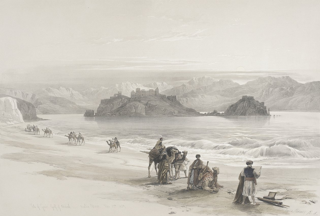 Isola di Graia, Golfo di Aqaba da David Roberts
