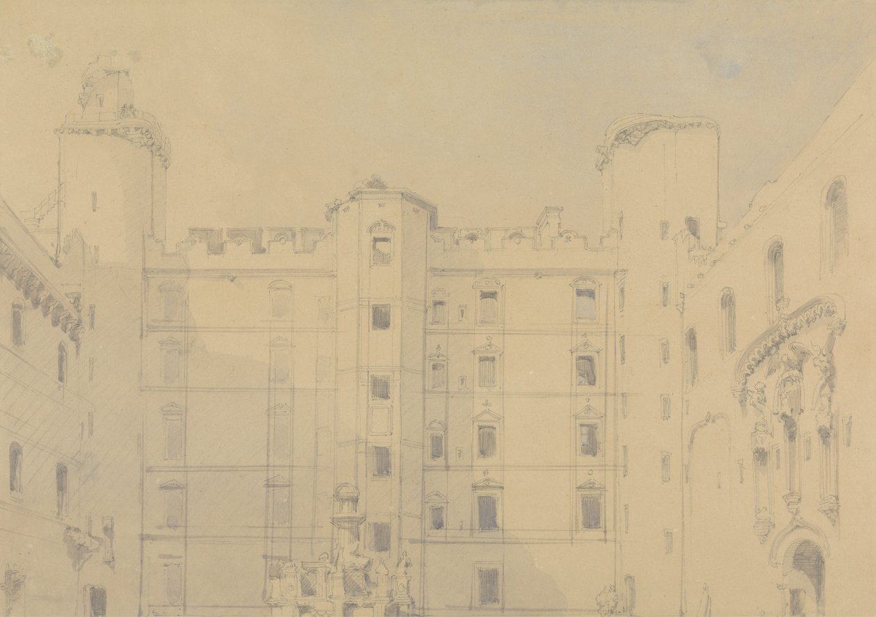 Cortile del Palazzo di Linlithgow, West Lothian da David Roberts