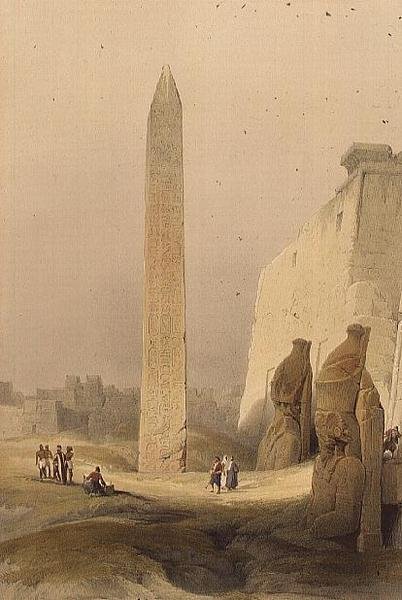 Obelisco a Luxor, da "Egitto e Nubia", Vol.1 da David Roberts