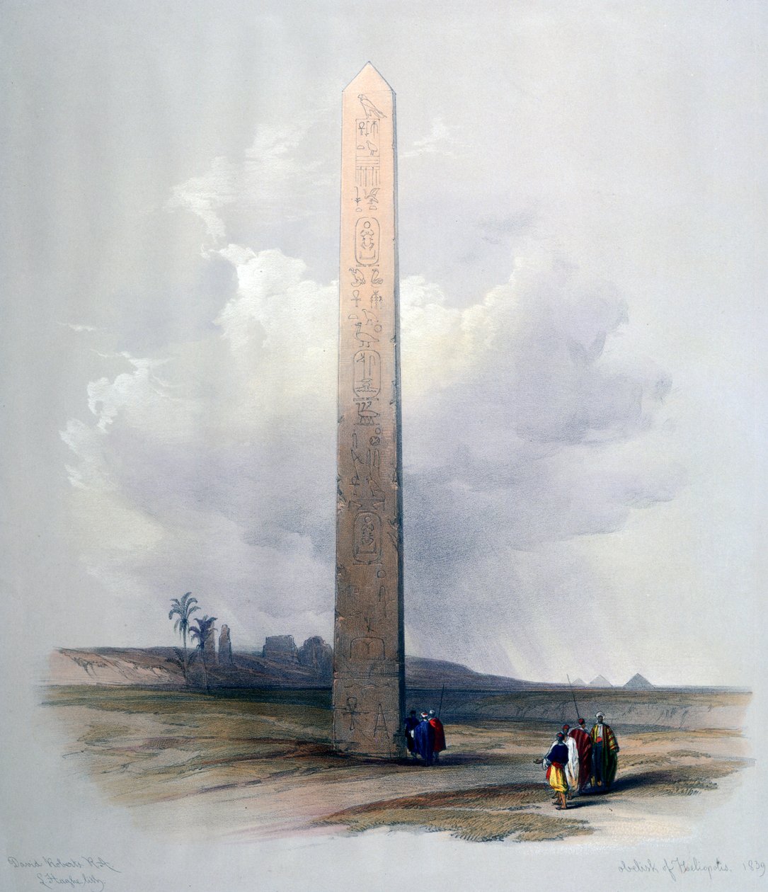Obelisco di Eliopoli, 1839 da David Roberts