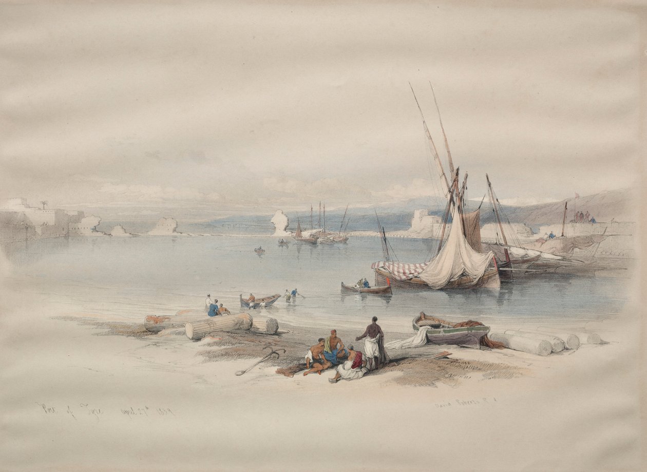Porto di Tiro da David Roberts