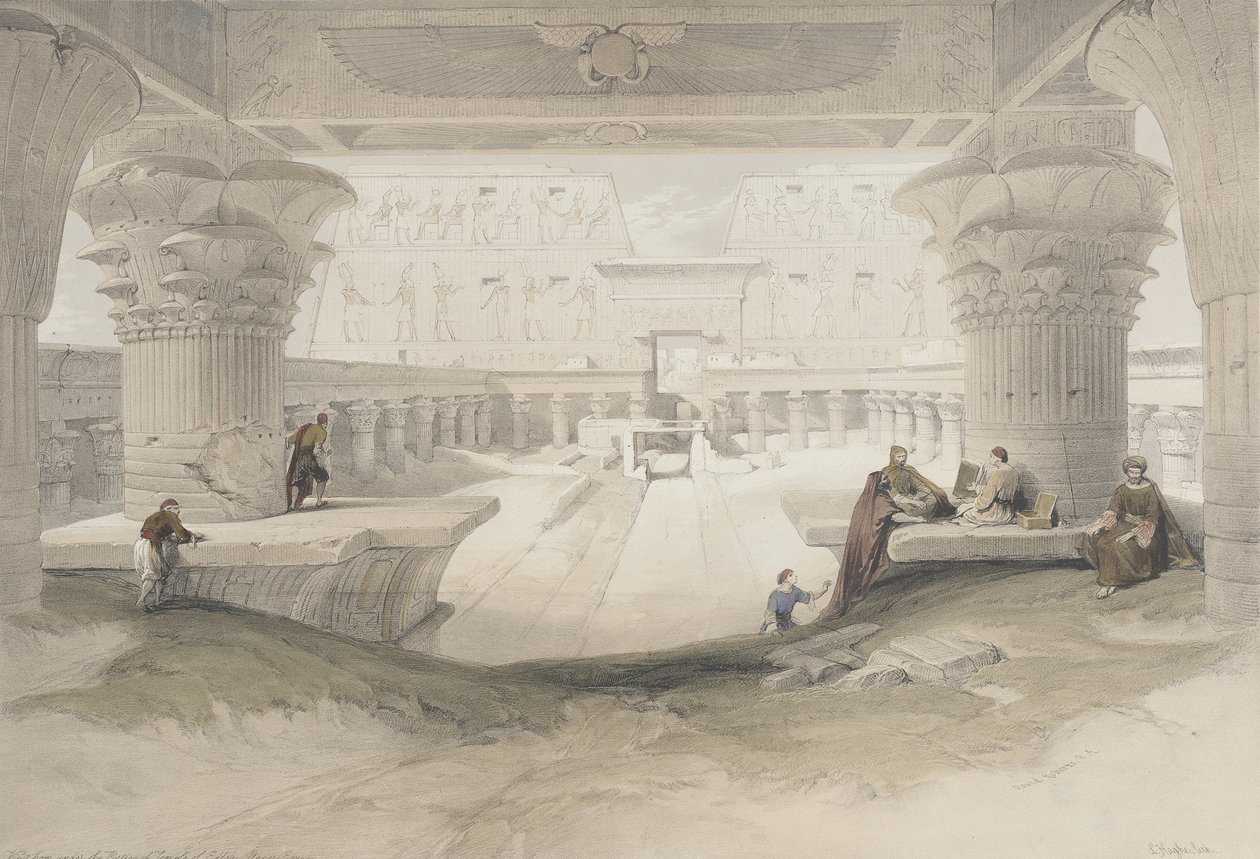Portico del Tempio di Edfu da David Roberts