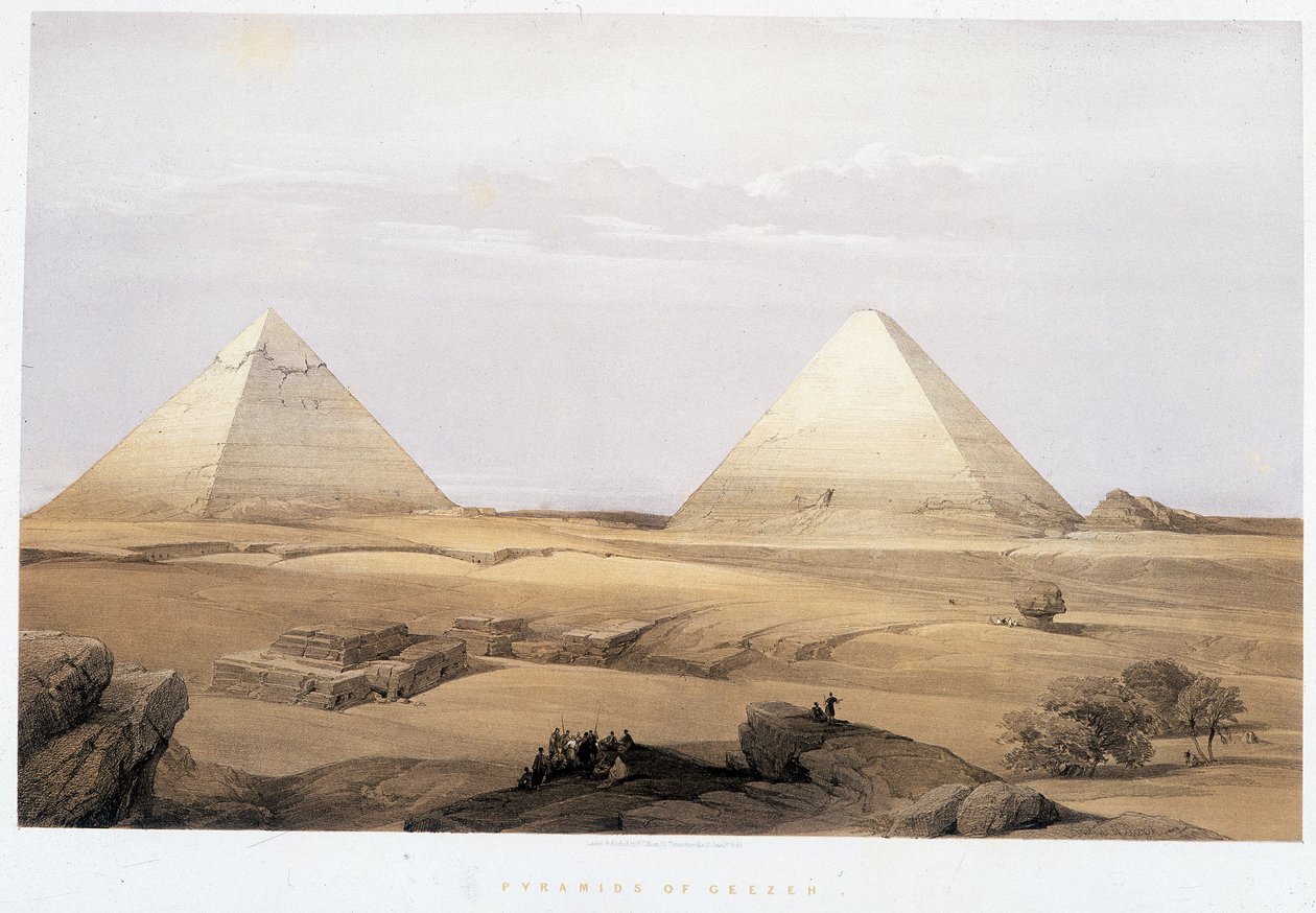Piramidi di Giza - in "La Terra Santa", Londra 1849 da David Roberts