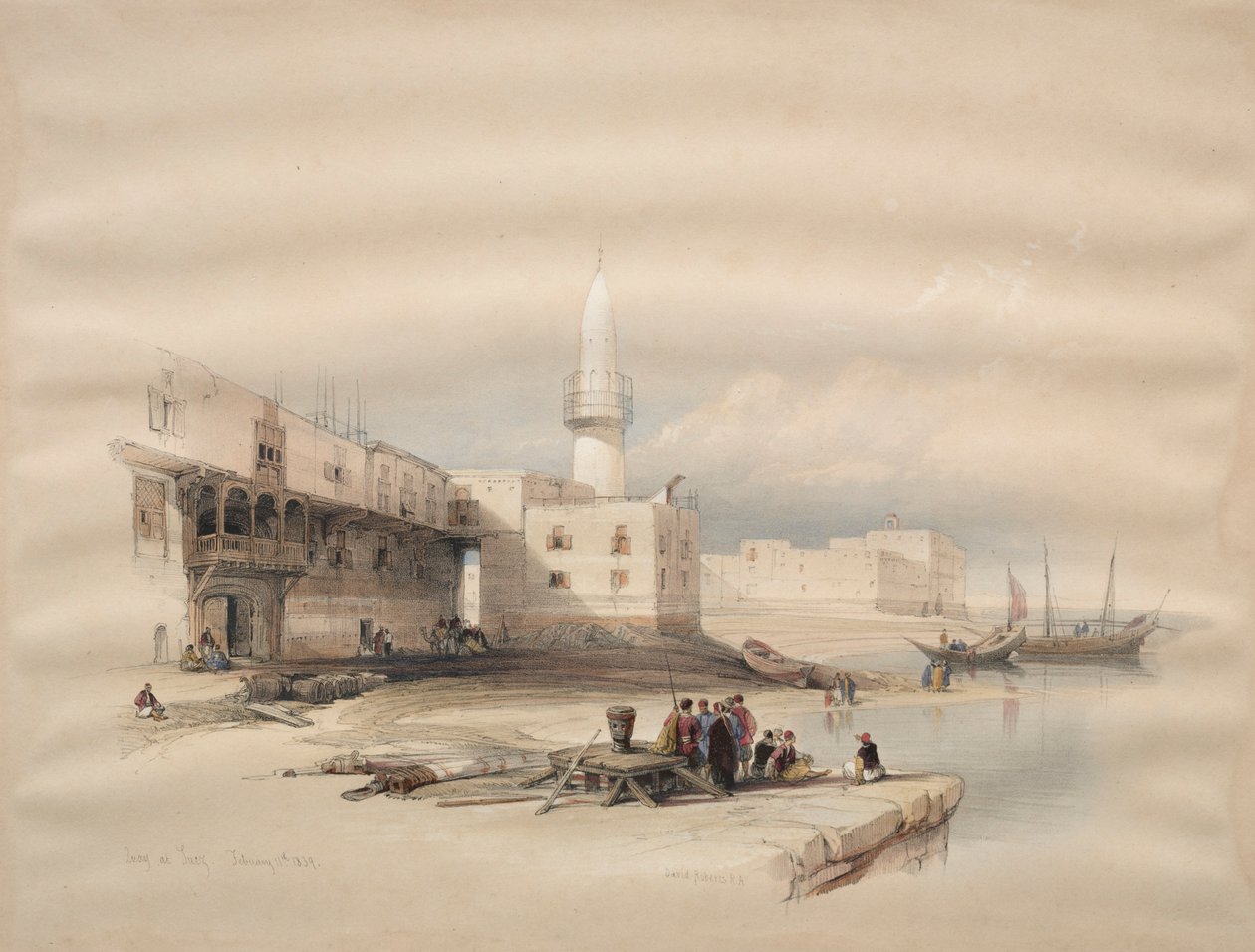 Molo a Suez, 1839 da David Roberts