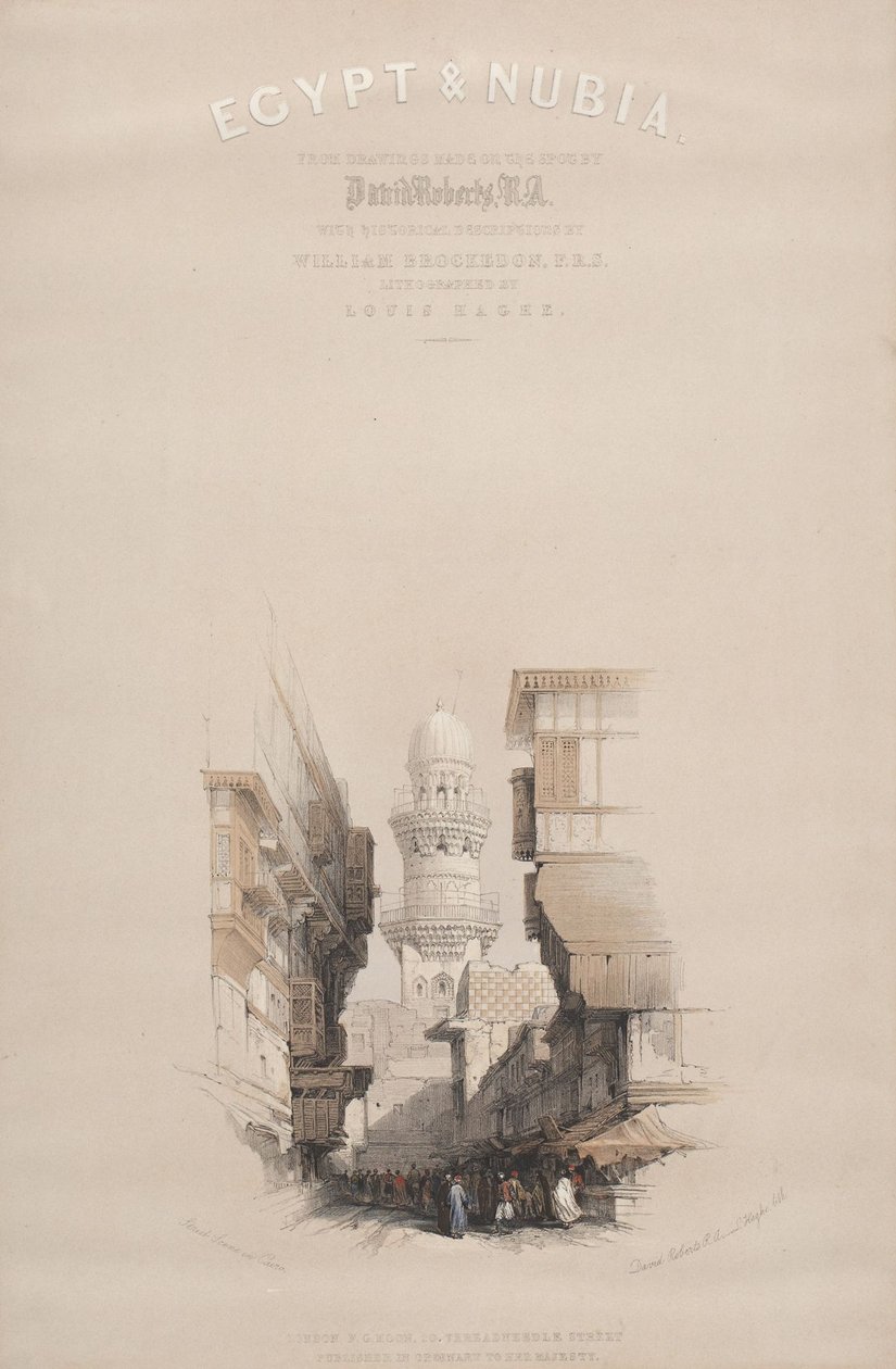 Scena di strada al Cairo, Egitto da David Roberts