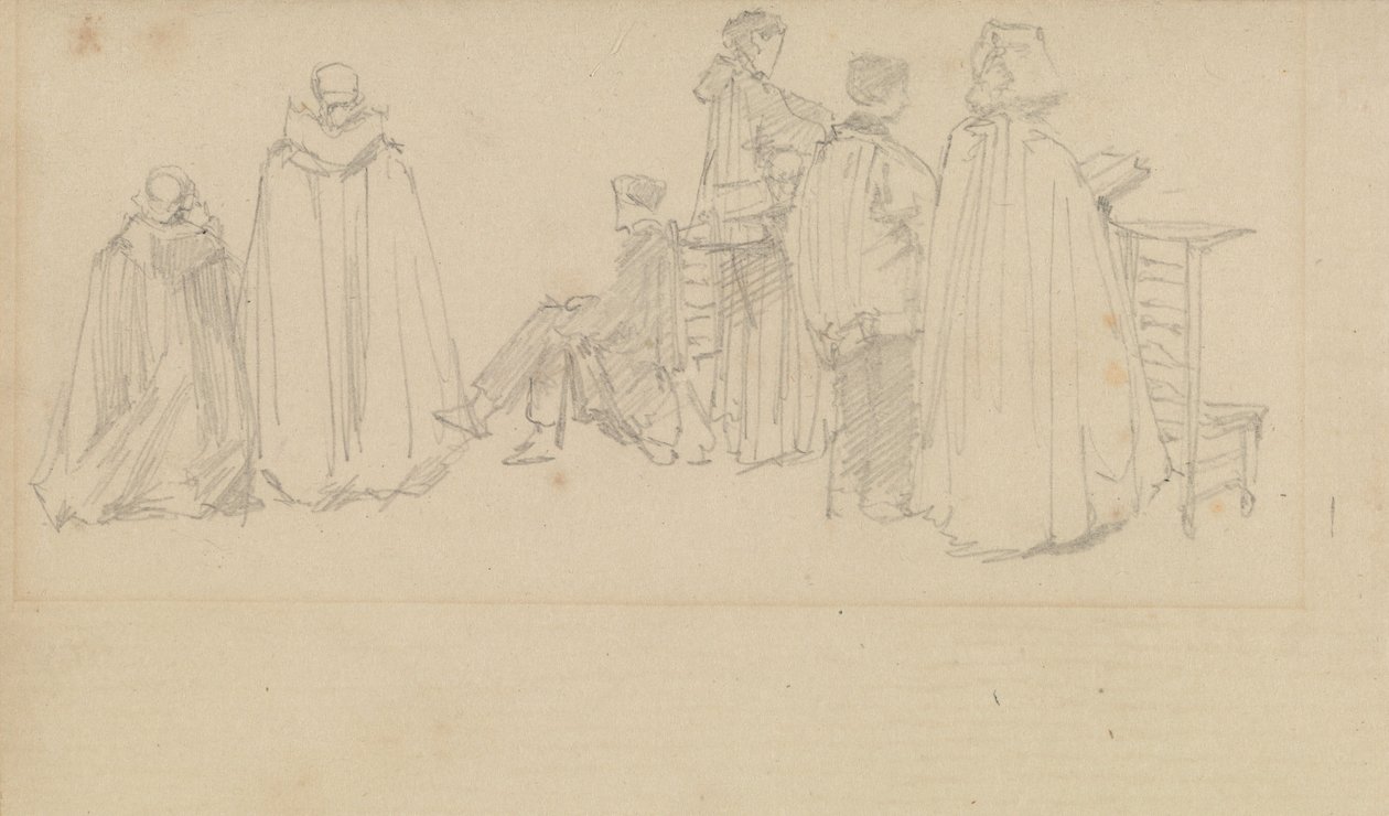 Studi su figure in una chiesa da David Roberts
