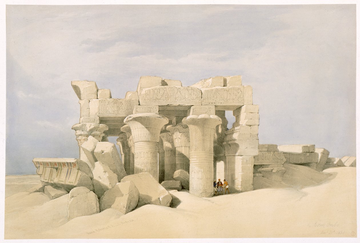 Tempio di Sobek e Horus a Kom Ombo, Egitto da David Roberts