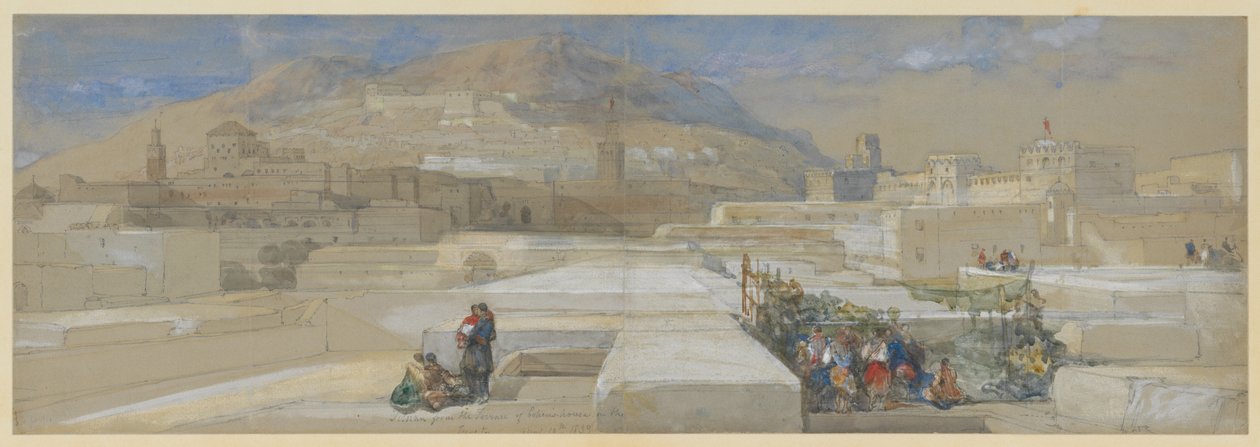 Tétouan vista dalla terrazza della Casa di Cohen, Marocco da David Roberts