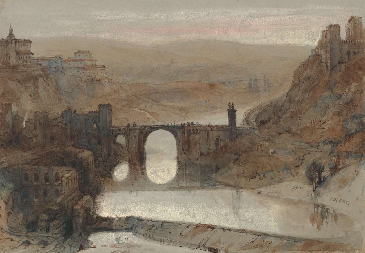 Il Ponte di Toledo, vicino a Madrid, Spagna da David Roberts