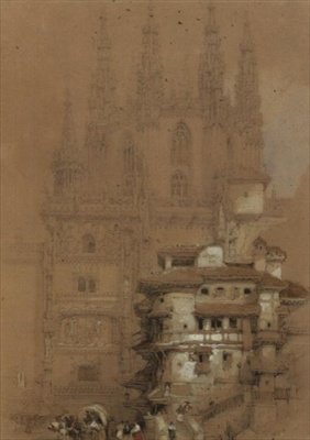 La sala capitolare, cattedrale di Burgos da David Roberts