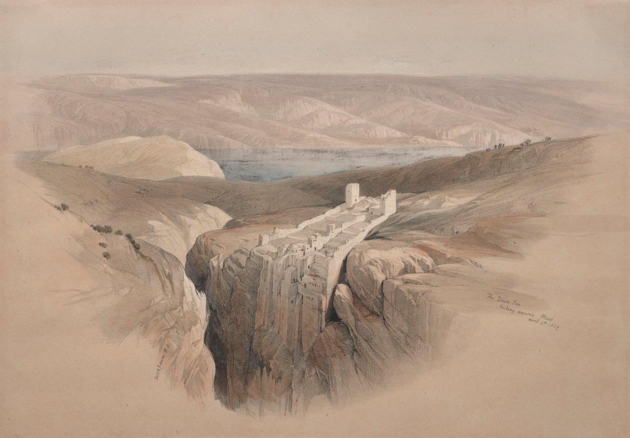 Il Mar Morto verso Moab da David Roberts