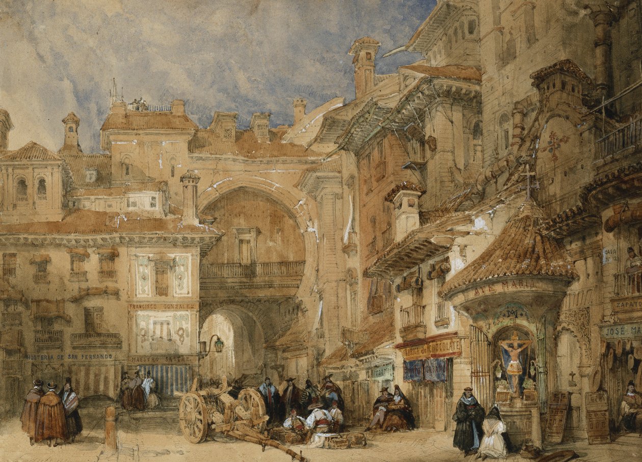 La porta della Viva Rambla, Granada da David Roberts