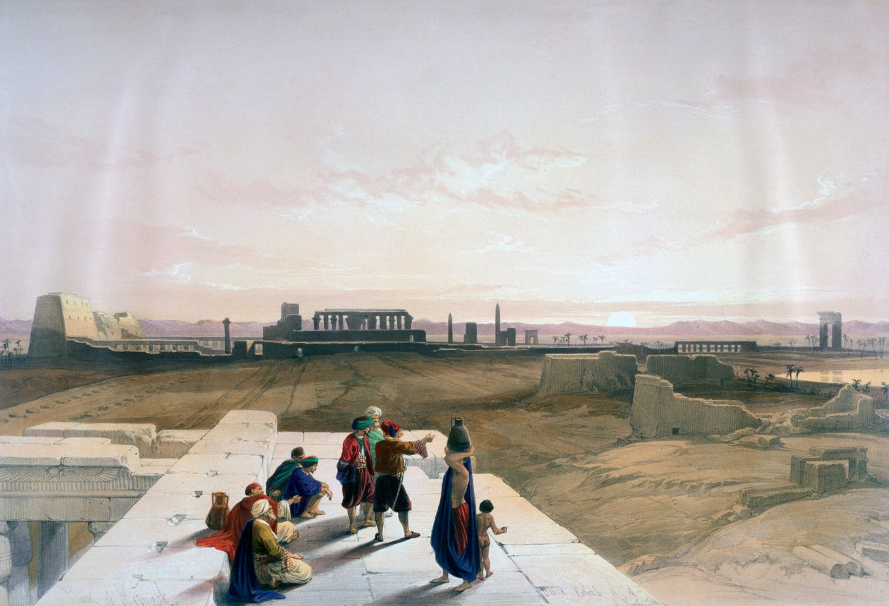 Le rovine di Karnak da ovest, XIX secolo da David Roberts