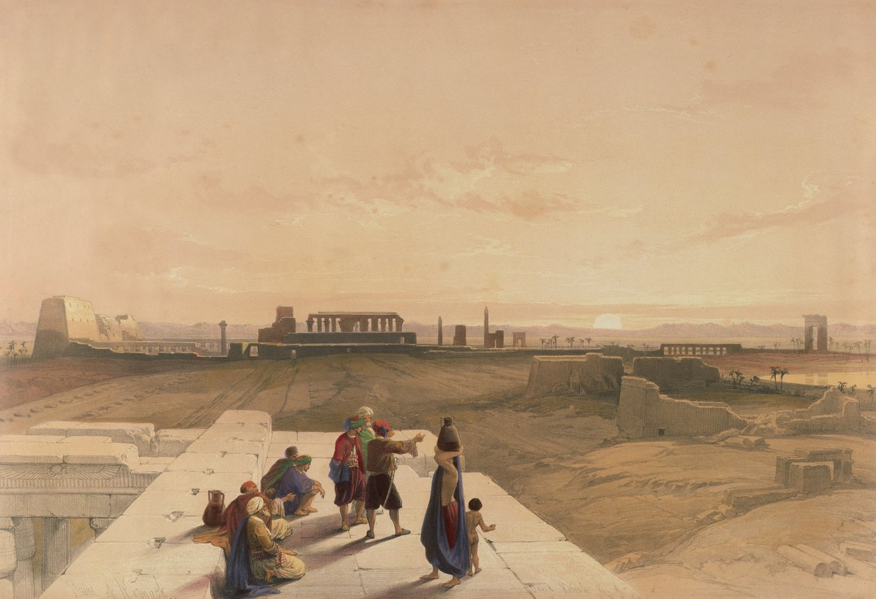 Le rovine di Karnak da ovest, da Egitto e Nubia, Vol.1 da David Roberts