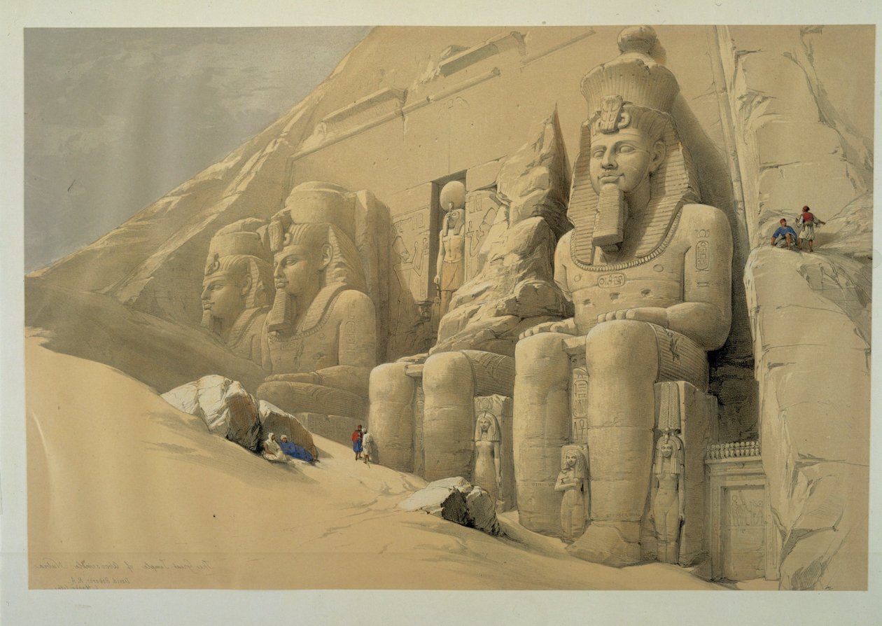 Il grande tempio di Abu Simbel da David Roberts