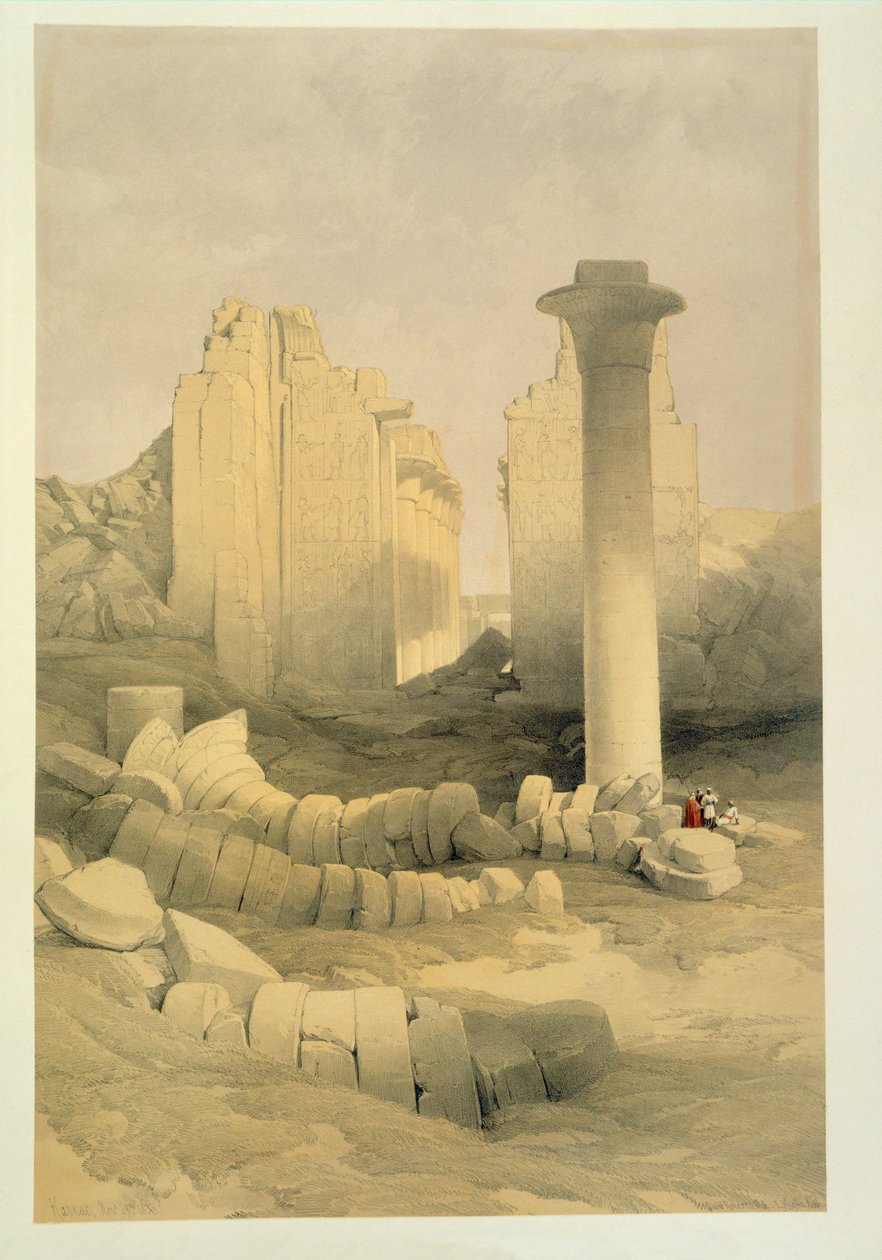 Il grande tempio di Karnak da David Roberts