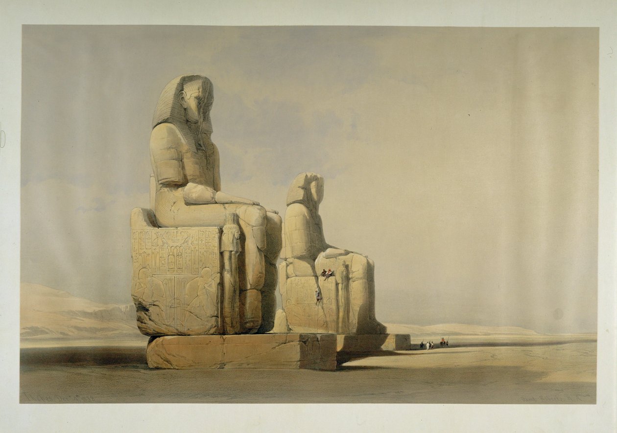 I colossi di Memnon a Tebe da David Roberts
