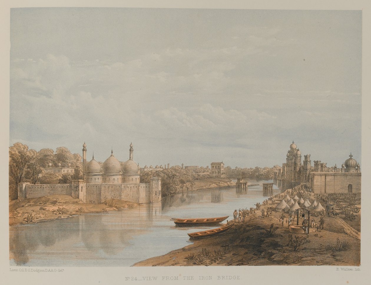 Vista dal Ponte di Ferro, Lucknow da David Scott Lieutenant-Colonel (after) Dodgson