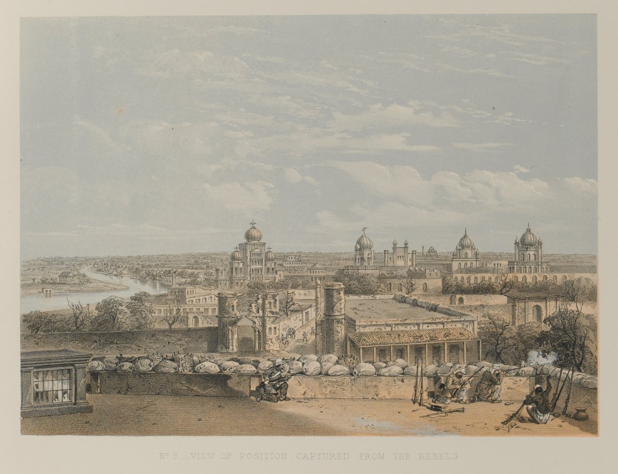Vista della posizione catturata dai ribelli, Lucknow da David Scott Lieutenant Colonel (after) Dodgson