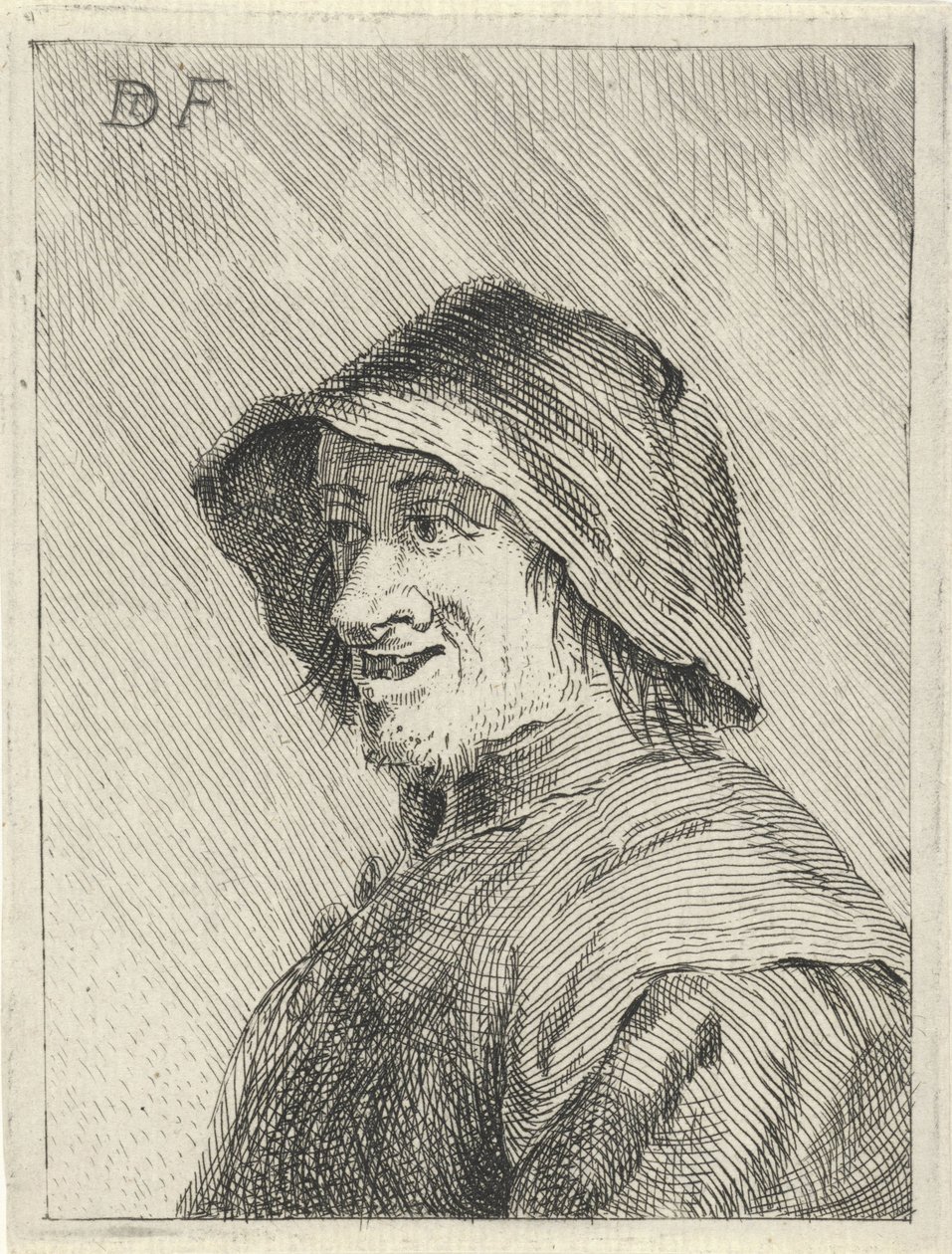 Contadino con cappello rivolto a sinistra da David Teniers (II)