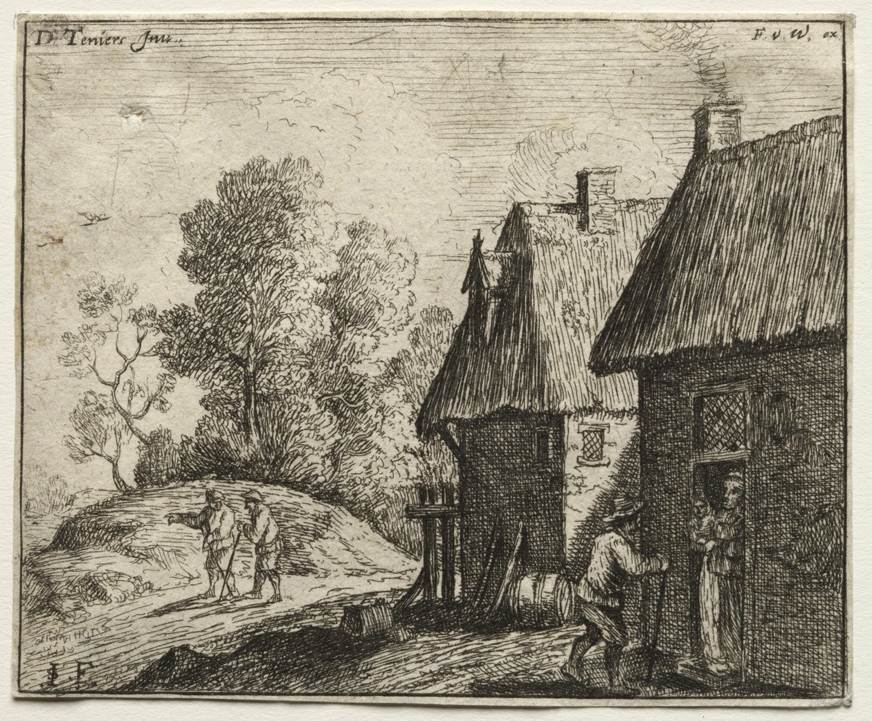 Contadino che parla con una donna da David Teniers