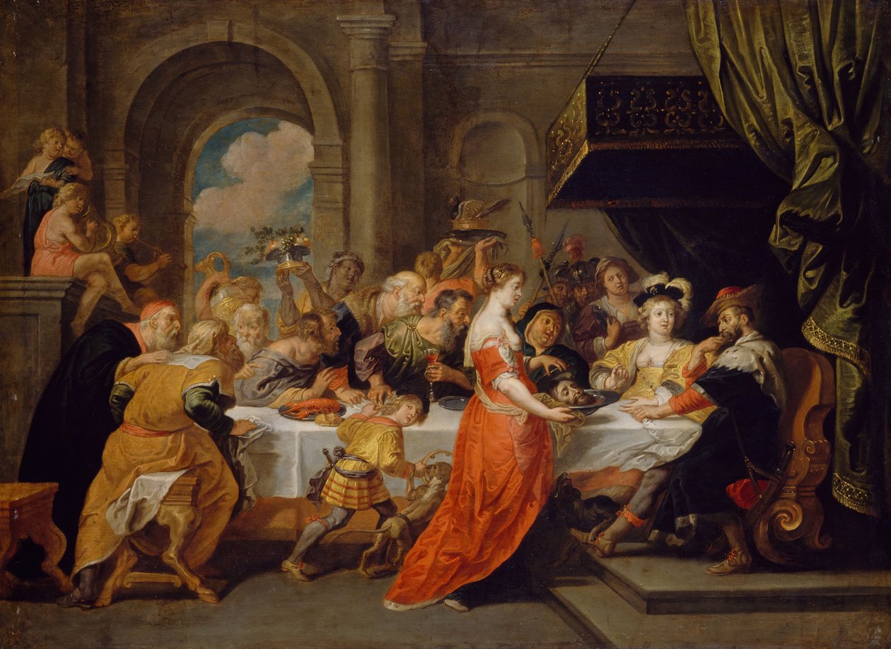 La festa di Erode, 1640-1690 da David Teniers II