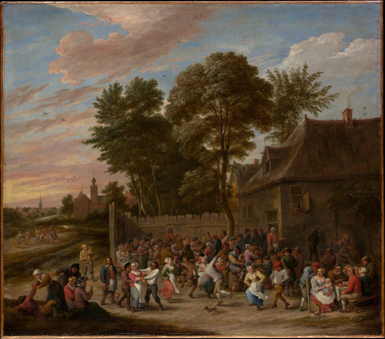 Contadini che ballano e banchettano da David Teniers the Younger