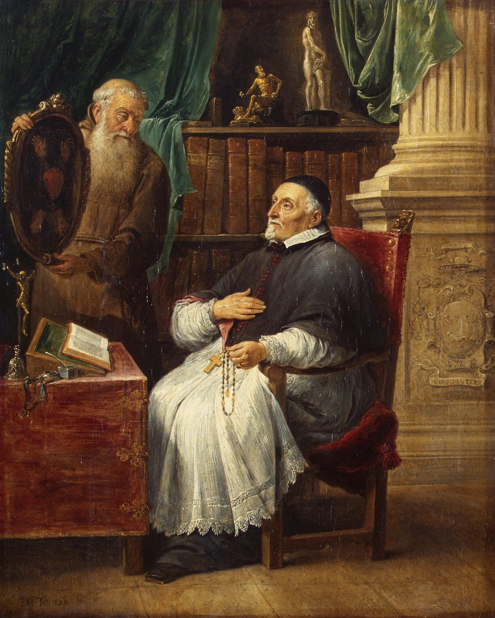 Ritratto del vescovo Antonius Triest e di suo fratello Eugene, cappuccino da David Teniers the Younger