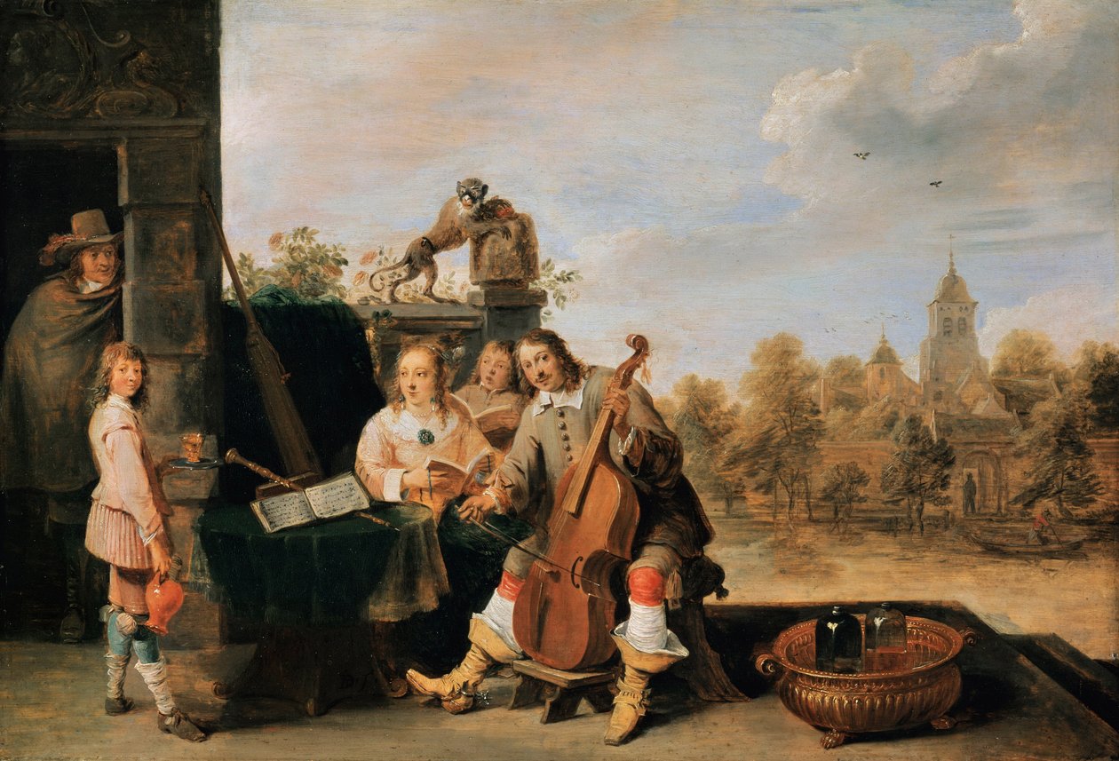 Autoritratto con famiglia, c. 1645 da David Teniers the Younger