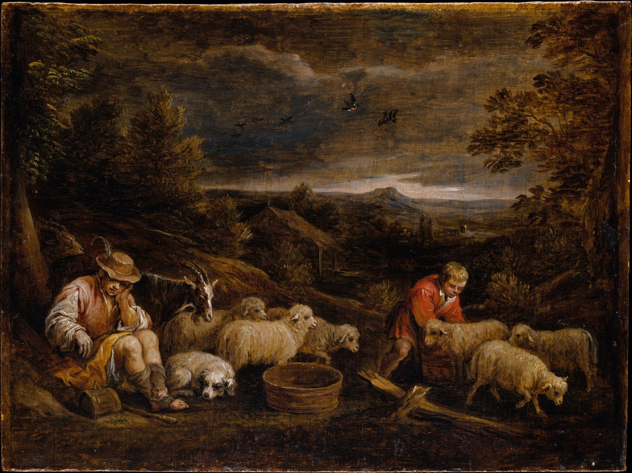Pastori e pecore da David Teniers the Younger
