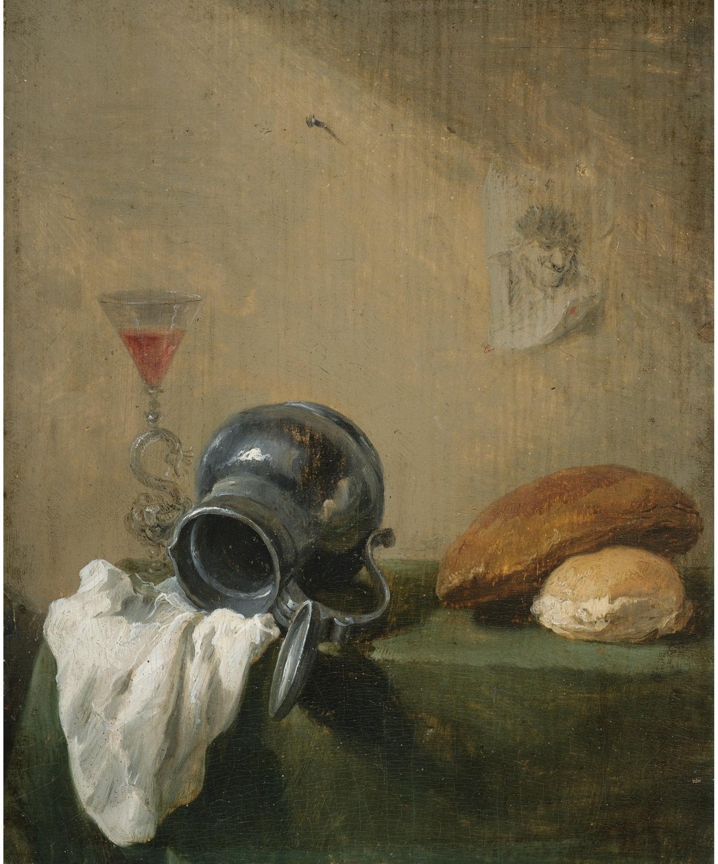 Natura morta con brocca rovesciata da David Teniers the Younger