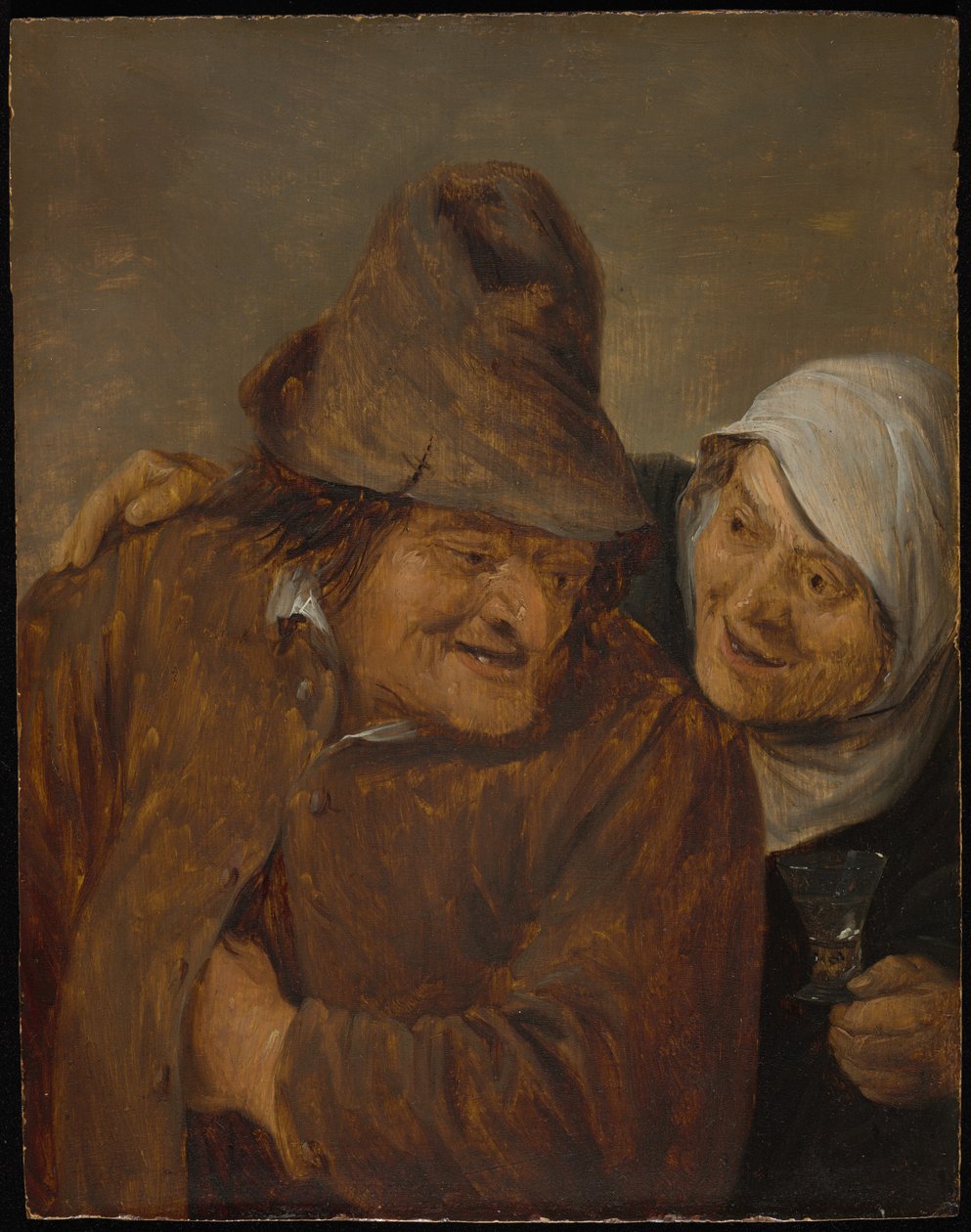 Due contadini con un bicchiere di vino da David Teniers the Younger