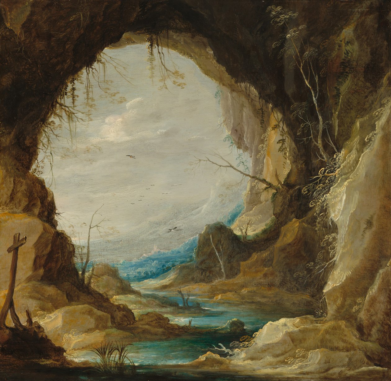 Vista da una grotta da David Teniers the Younger