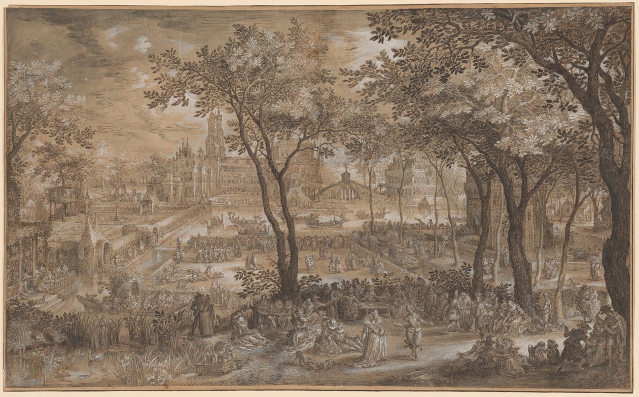 Festa Veneziana in un Giardino del Castello da David Vinckboons