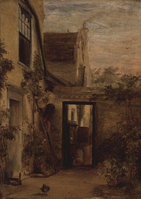Un giardino murato sul retro di una casa da David Wilkie