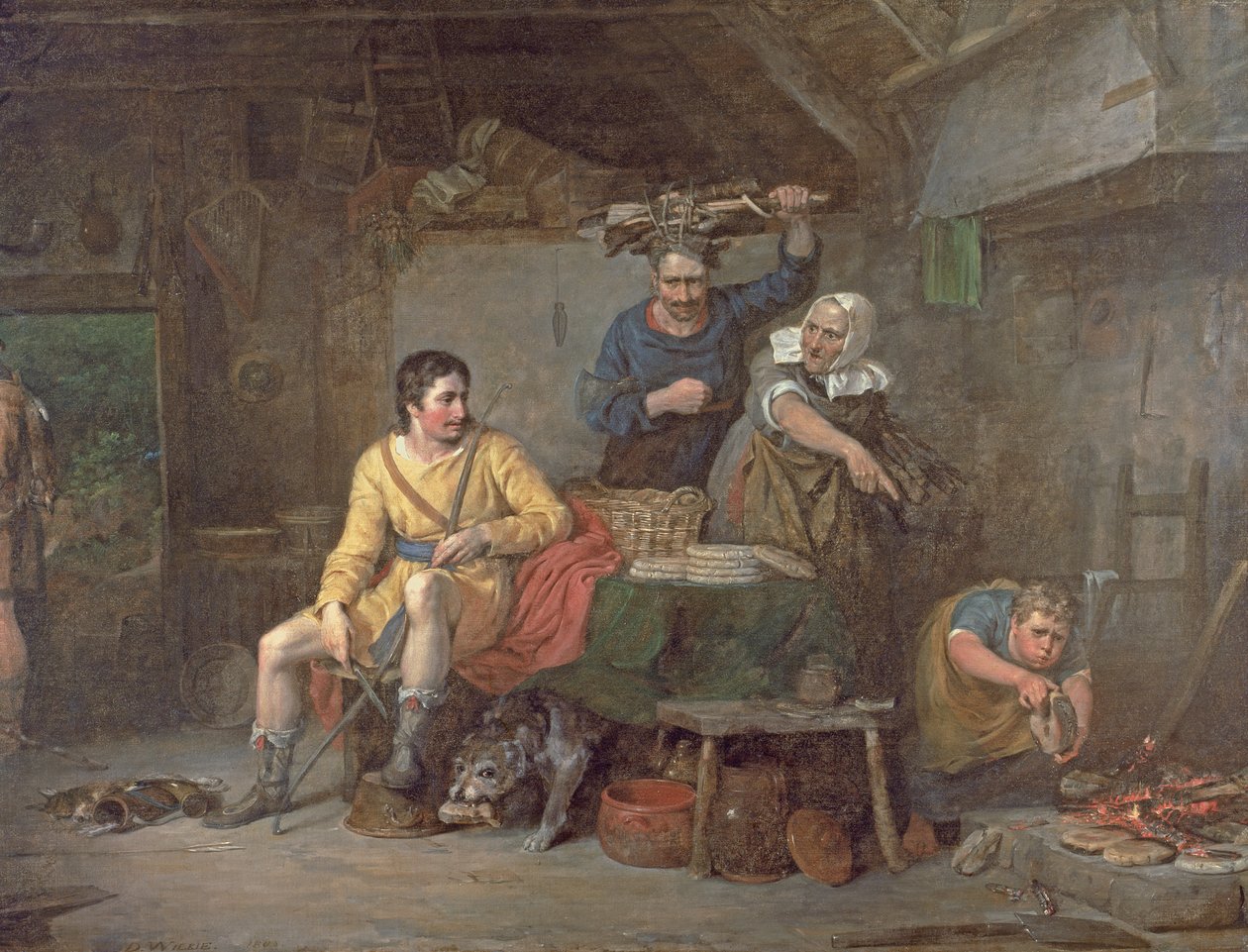 Re Alfredo che brucia le torte da David Wilkie