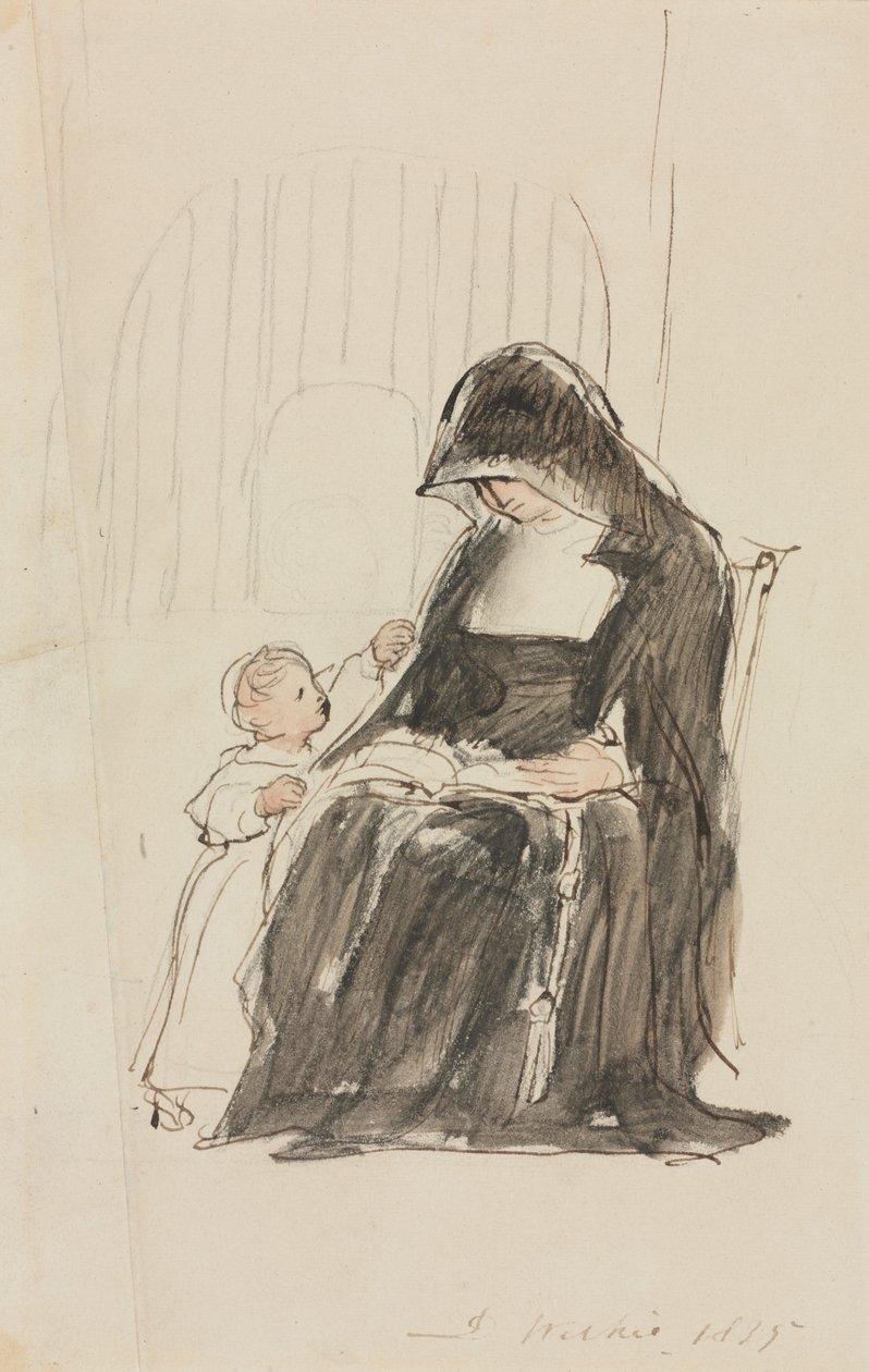 Suora che legge a un bambino da David Wilkie