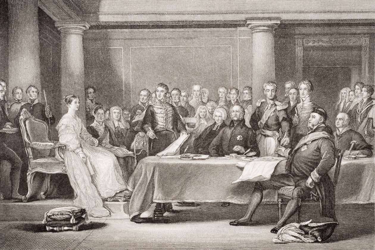 Il primo consiglio della regina Vittoria, Kensington Palace, 21 giugno 1837, da 