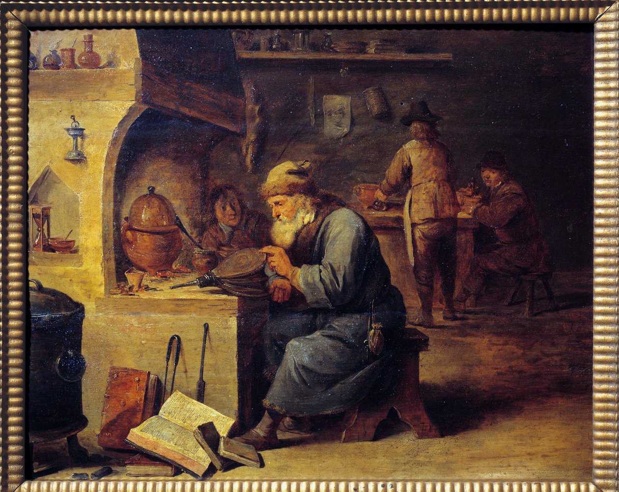 Un alchimista da David Teniers the Younger