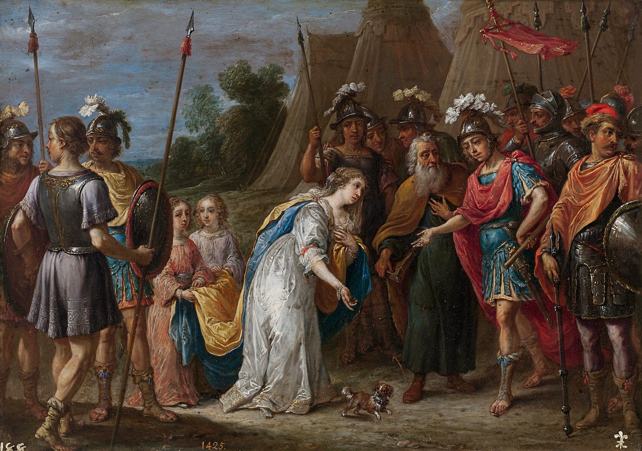 Eustazio intercede in favore di Armida con Goffredo di Buglione