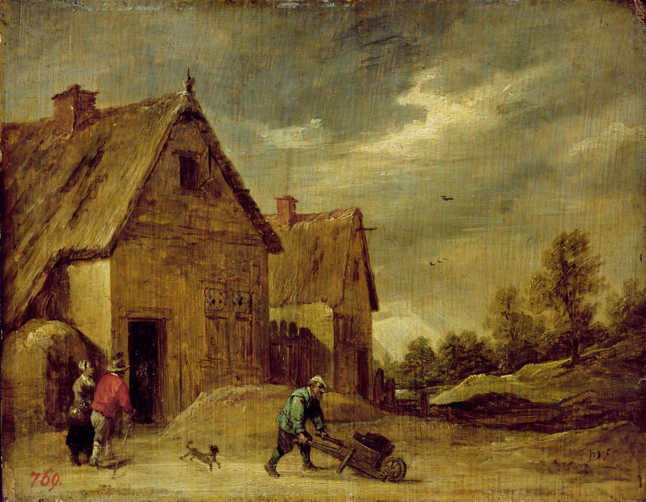 Contadino con carriola da David Teniers the Younger