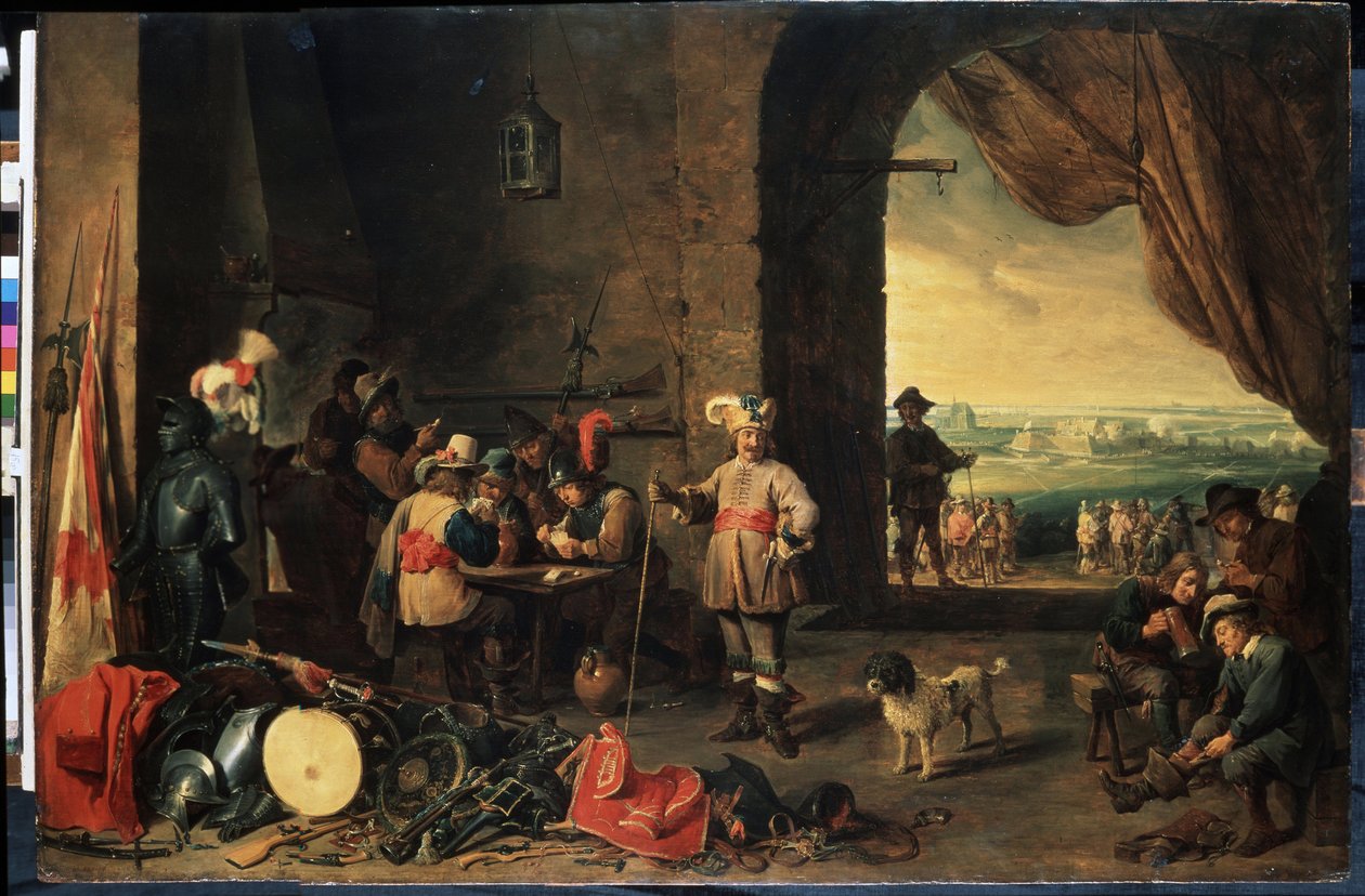 La sala delle guardie da David Teniers the Younger