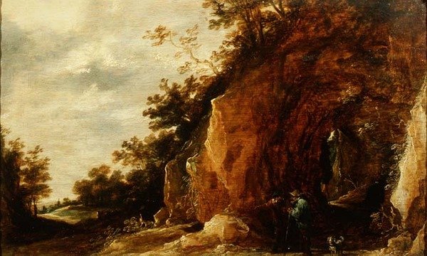 Paesaggio con Viaggiatori (uno di una coppia) da David Teniers the Younger