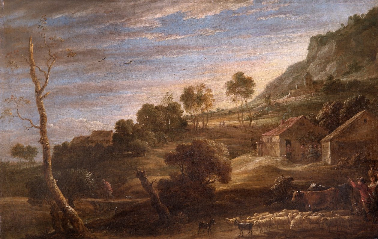 Paesaggio con contadini che guidano il bestiame, c.1670-90 da David Teniers the Younger