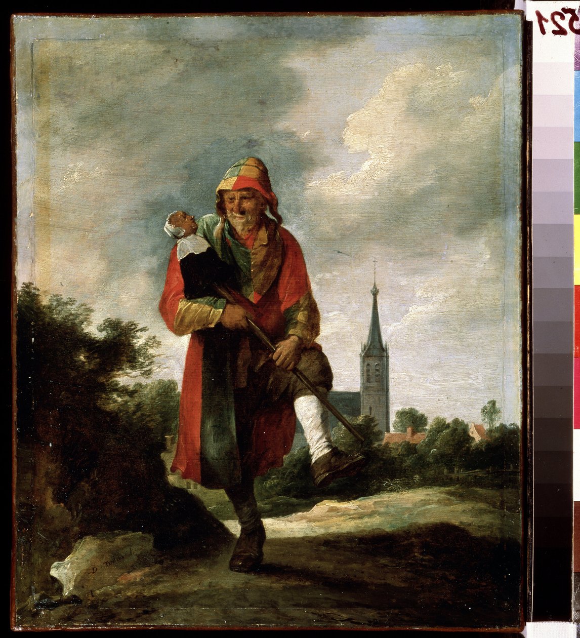 Un idiota da David Teniers the Younger