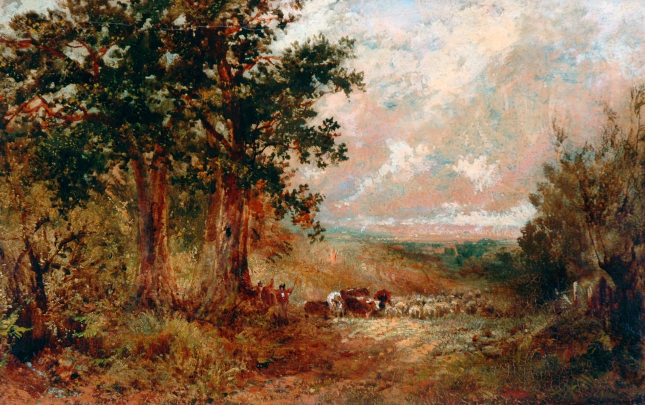 Una strada del Warwickshire da David the younger Cox